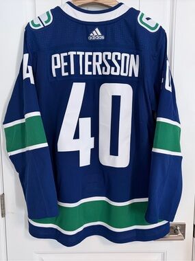 Authentic Adidas Vancouver Canucks Elias Pettersson Blue Orca Jersey Size 54 XL